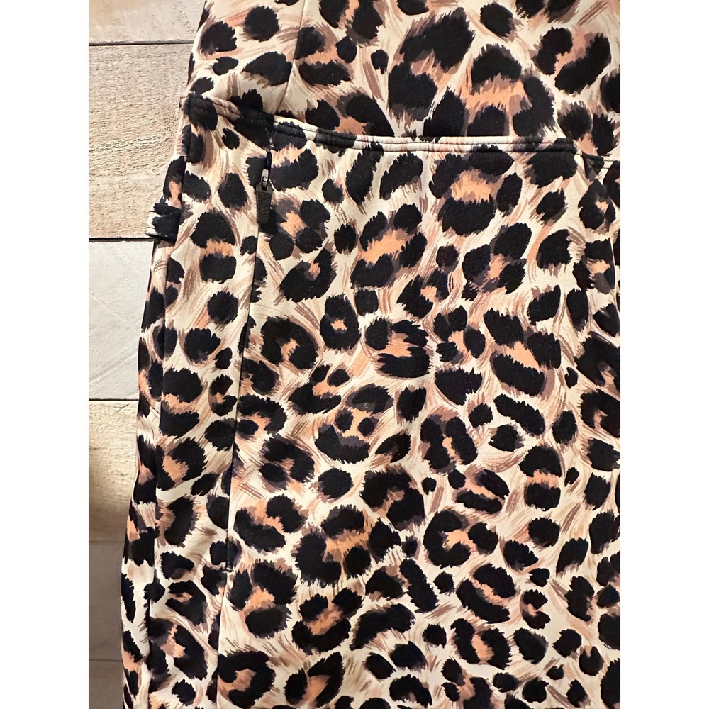 Santiny Womens Leopard Print Athletic Skort Size S Brown Black Active Skirt